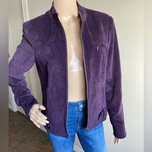 Purple Women's Faux Suede Jacket
